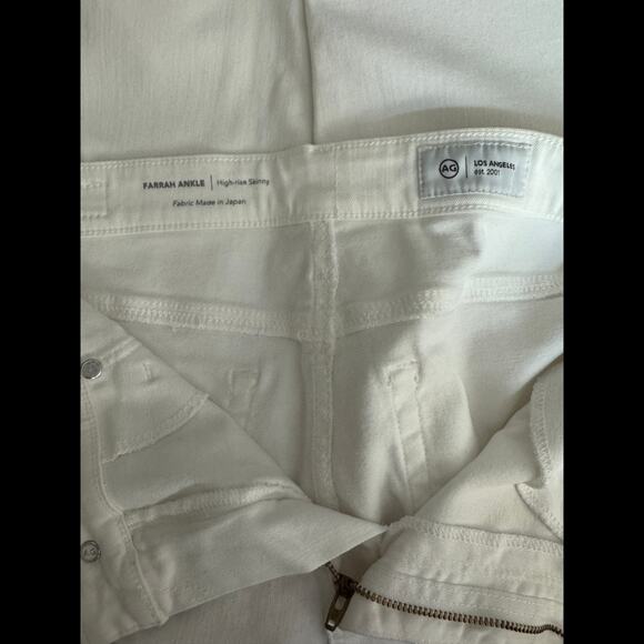 Adriano Goldschmied AG Farrah Ankle Jeans White 30R High Rise Skinny Stretch - Picture 6 of 13